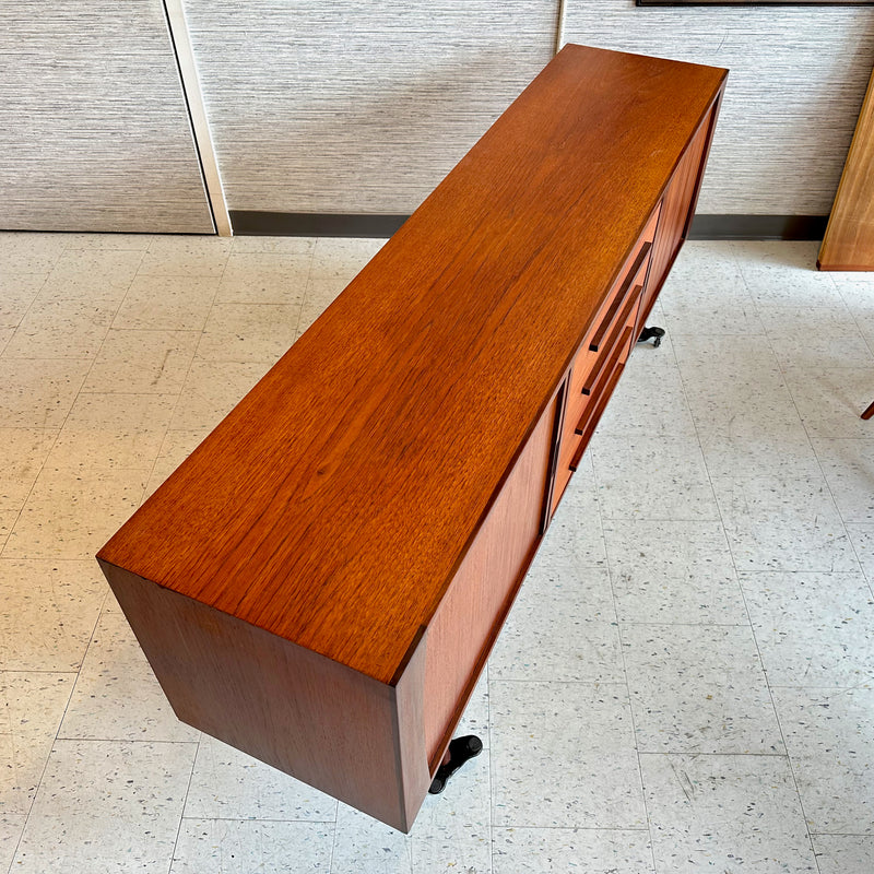 Mid-Century Teak Tambour Door Sideboard By RS Associates