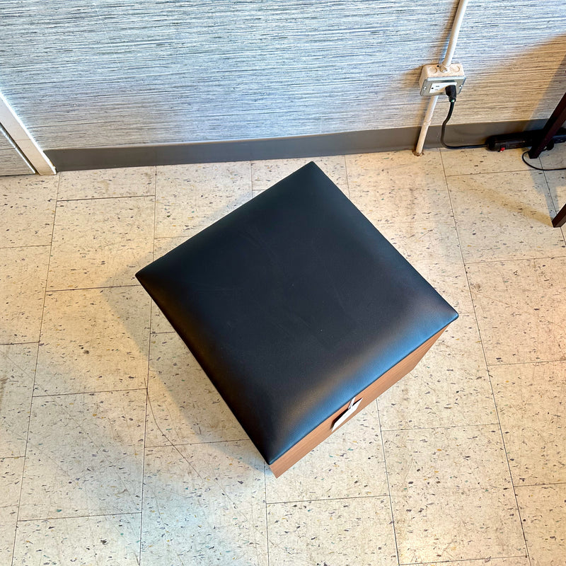 Mid-Century Modern Large Teak Stool With Storage