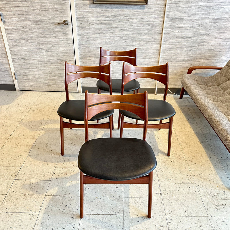 Model 310 Teak Dining Chairs By Erik Buch for Chr. Christiansen Mobelfabrik