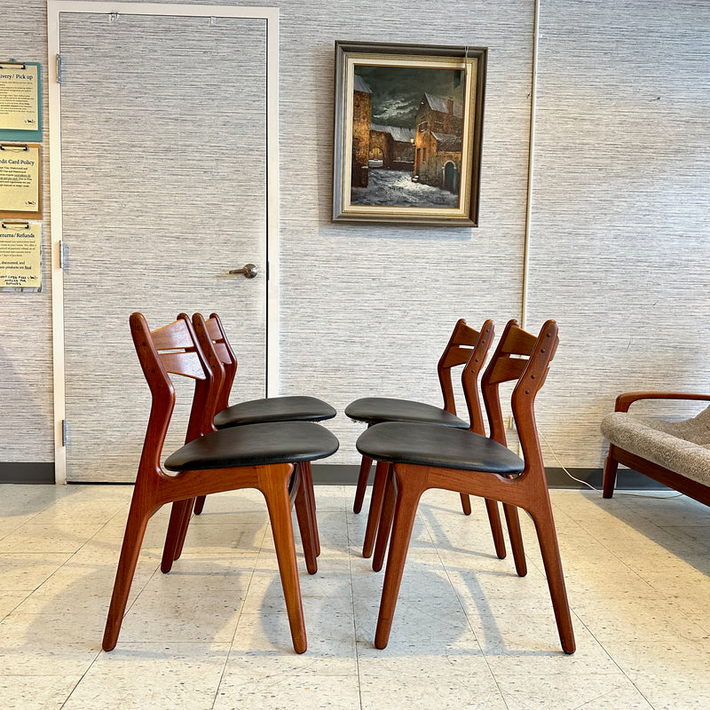 Model 310 Teak Dining Chairs By Erik Buch for Chr. Christiansen Mobelfabrik