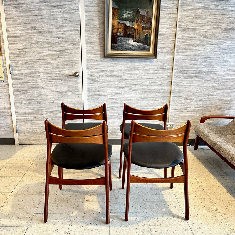 Model 310 Teak Dining Chairs By Erik Buch for Chr. Christiansen Mobelfabrik