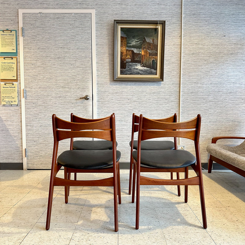 Model 310 Teak Dining Chairs By Erik Buch for Chr. Christiansen Mobelfabrik