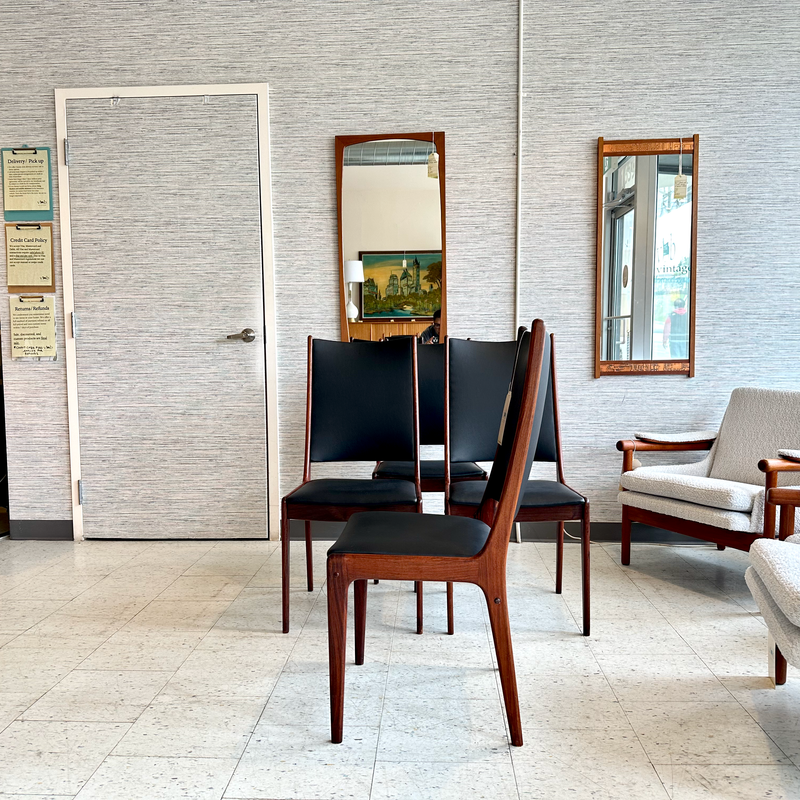 Rare Danish Modern Rosewood Dining Chairs By Dyrlund