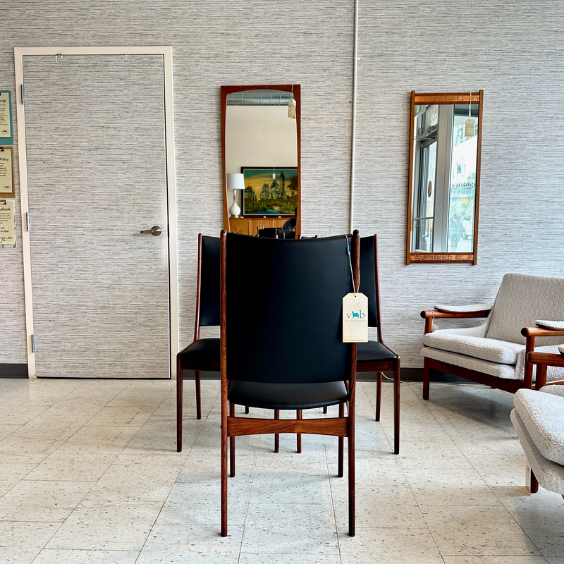Rare Danish Modern Rosewood Dining Chairs By Dyrlund