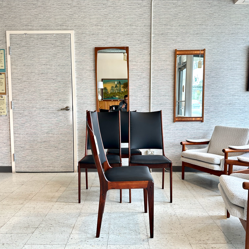Rare Danish Modern Rosewood Dining Chairs By Dyrlund