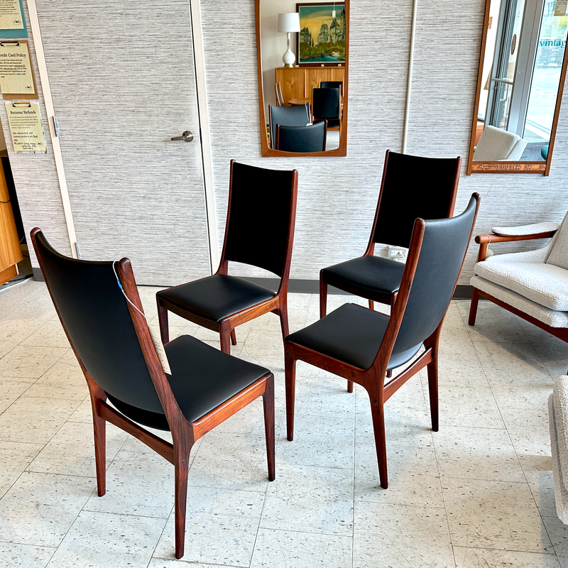 Rare Danish Modern Rosewood Dining Chairs By Dyrlund