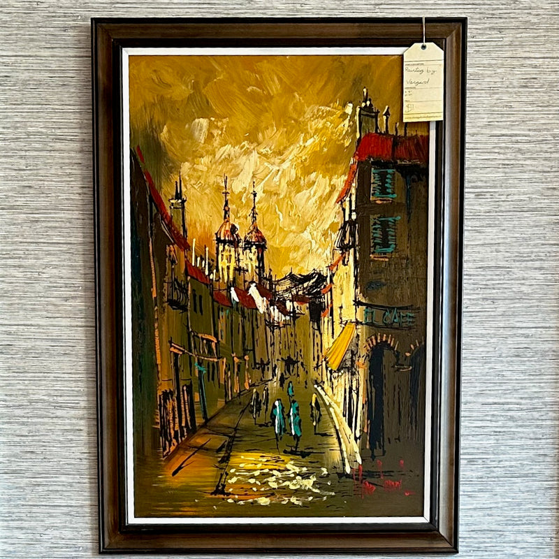 Signed Painting By Vangaard In Wood Frame