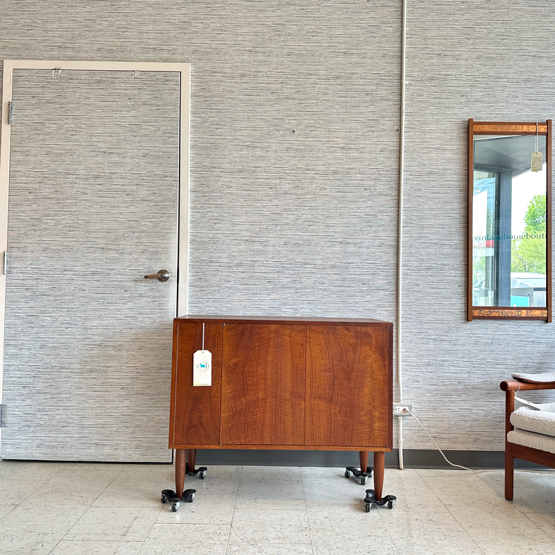 Teak Media Cabinet On Solid Teak Legs
