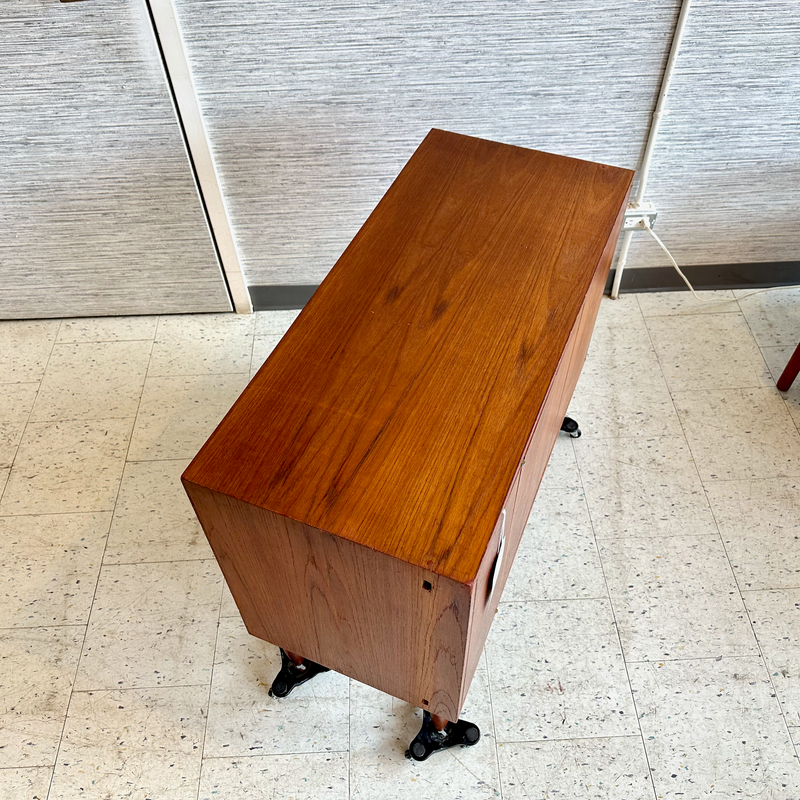 Teak Media Cabinet On Solid Teak Legs