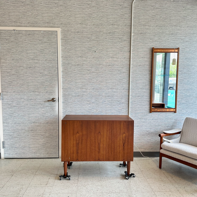 Teak Media Cabinet On Solid Teak Legs