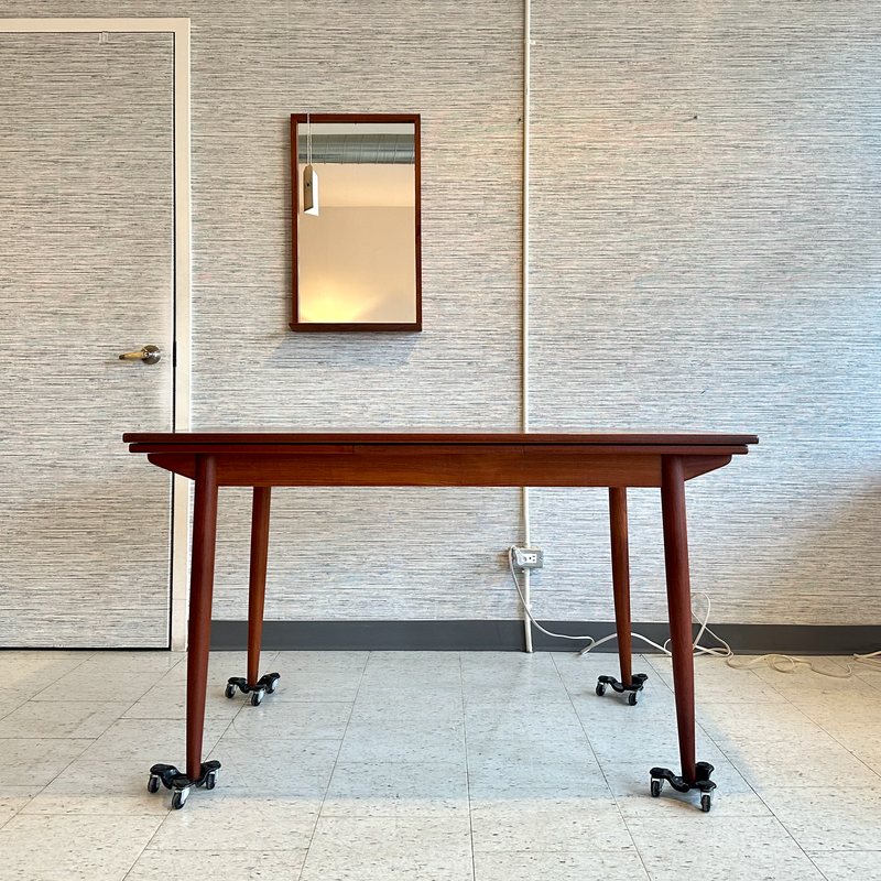 Vejle Stole Mobelfabrik Teak Extending Dining Table 1960&