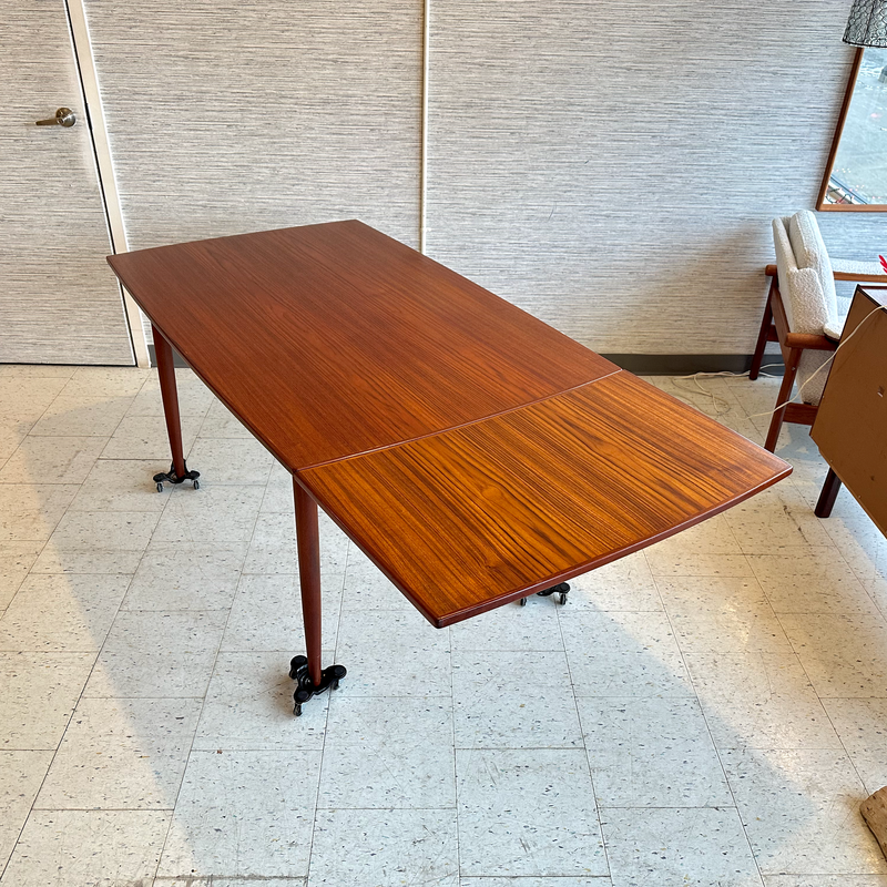 Vejle Stole Mobelfabrik Teak Extending Dining Table 1960&