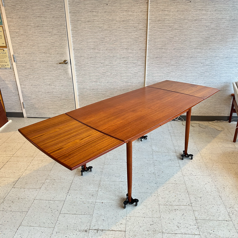 Vejle Stole Mobelfabrik Teak Extending Dining Table 1960&