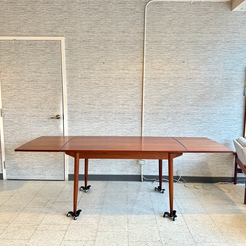 Vejle Stole Mobelfabrik Teak Extending Dining Table 1960&