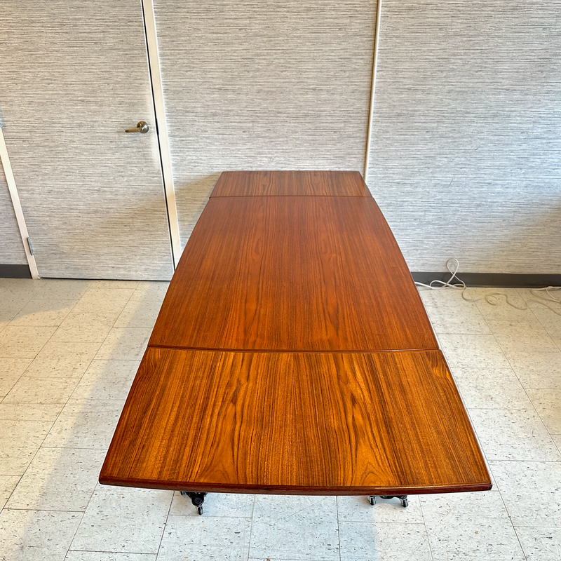 Vejle Stole Mobelfabrik Teak Extending Dining Table 1960&