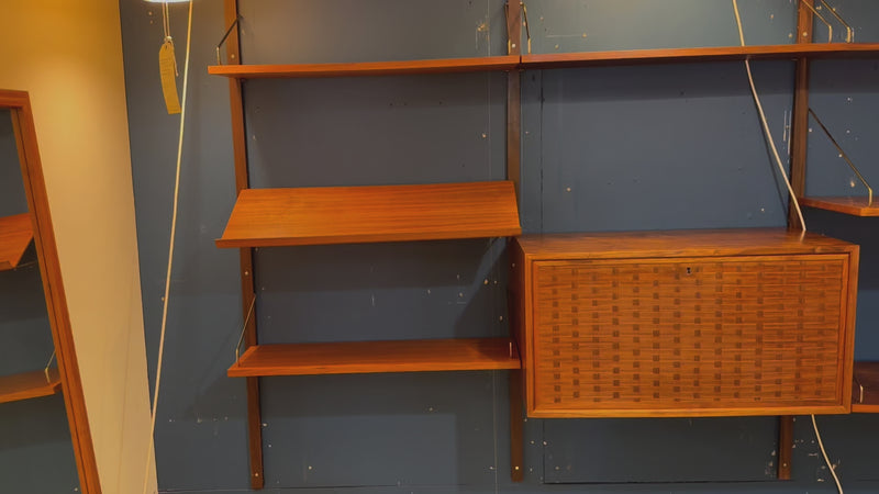 Generous 4 Section Mid-Century Royal System Wall Unit By Poul Cadovius