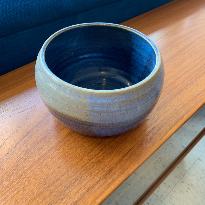 Blue Glazed Ceramic Bowl By Robinson