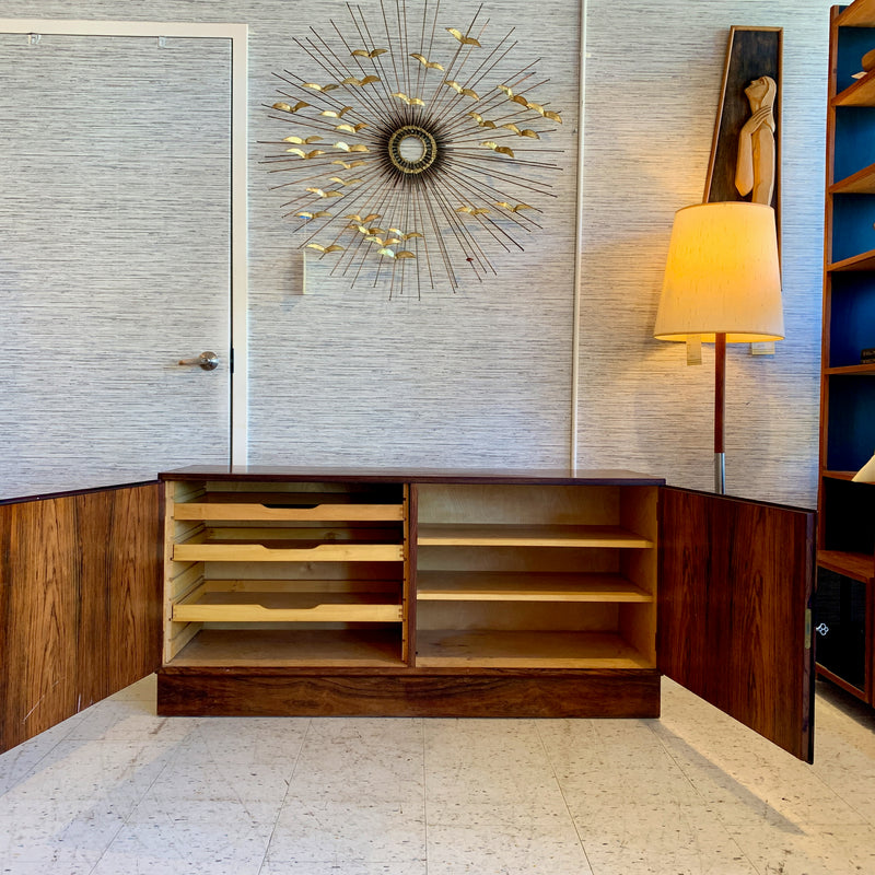 Danish Modern Compact Rosewood Sideboard By Poul Hundevad Co.