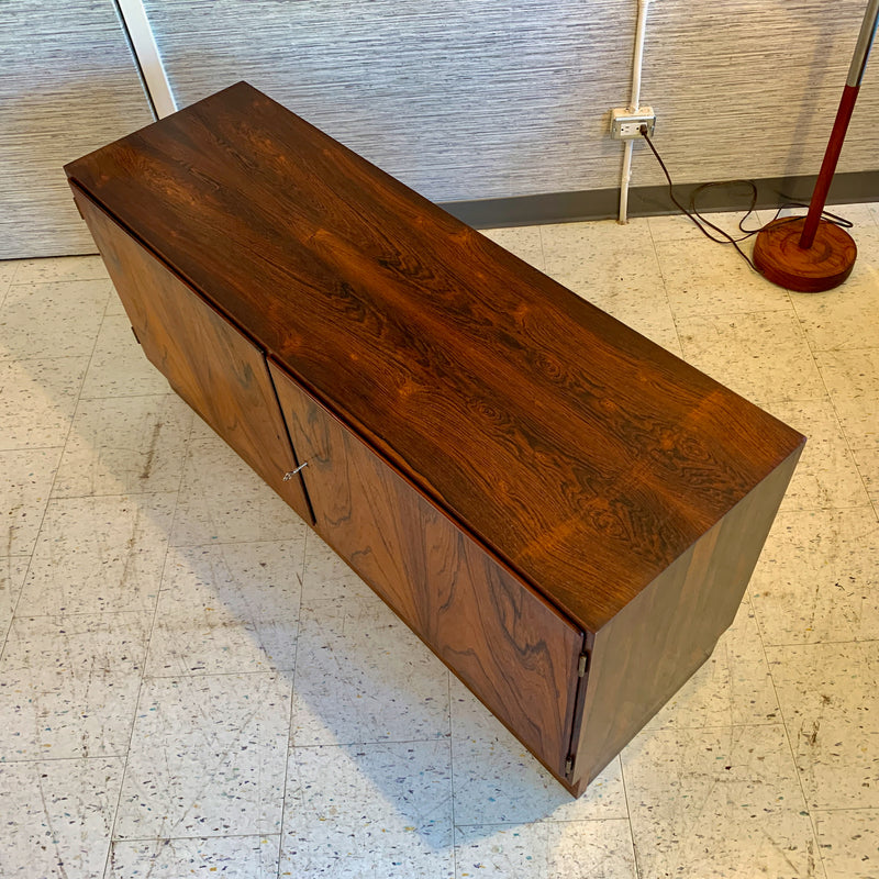 Danish Modern Compact Rosewood Sideboard By Poul Hundevad Co.