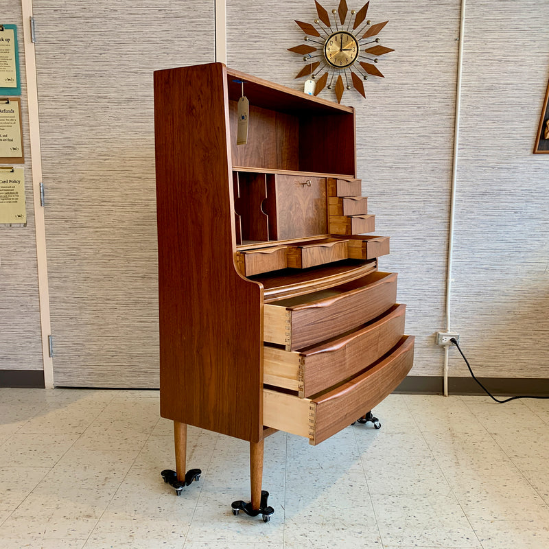 Early Mid-Century Walnut Secretary Desk