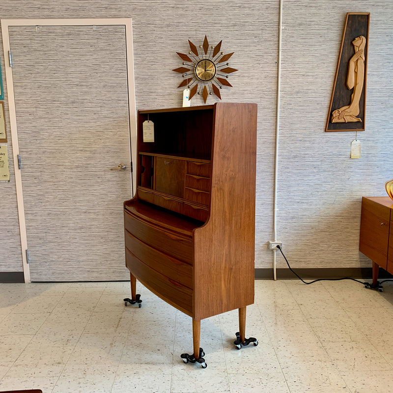 Early Mid-Century Walnut Secretary Desk