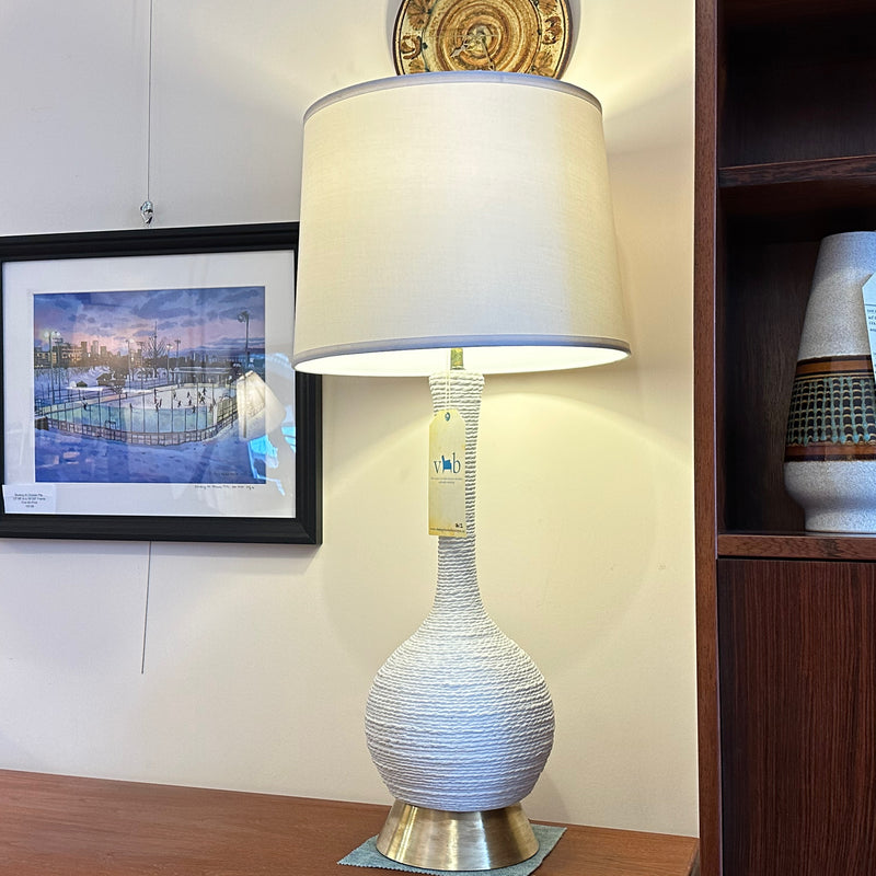 Large Mid-Century Ceramic And Brass Table Lamps – Vintage Home