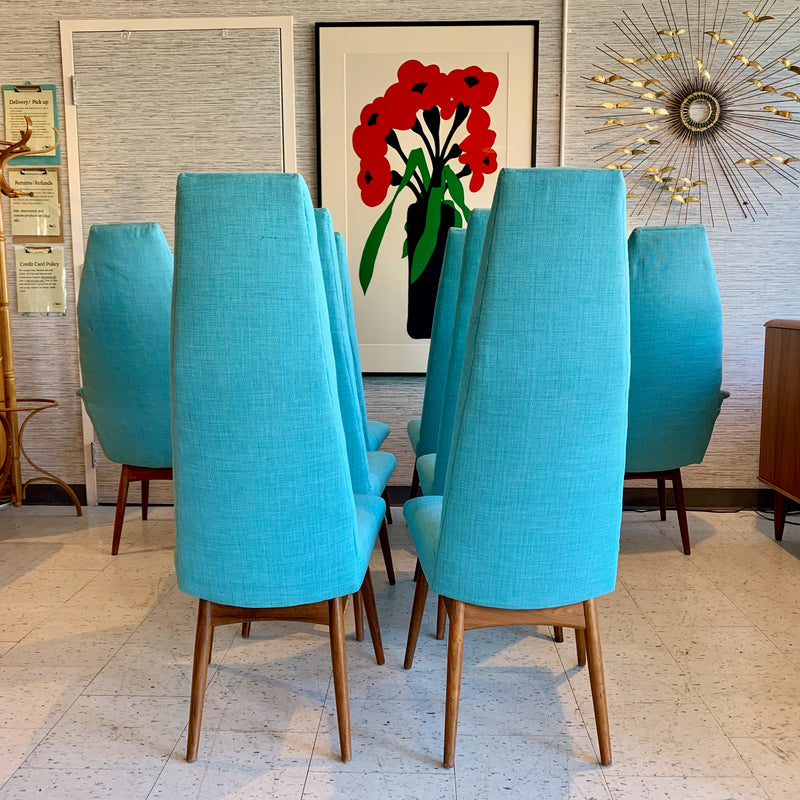 Mid-Century High Back Dining Chairs By Adrian Pearsall For Craft Associates