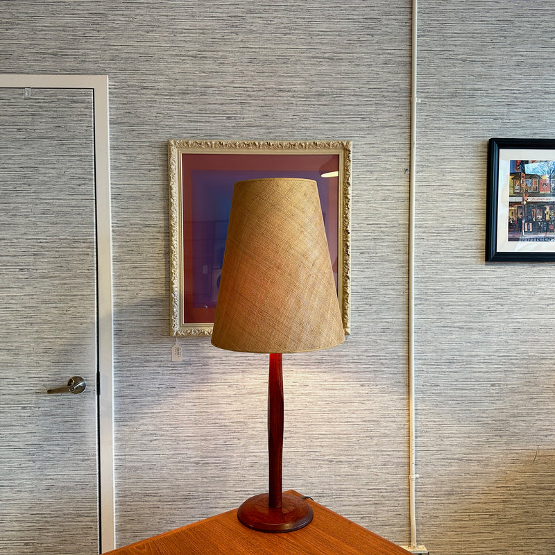 Mid-Century Modern Solid Teak Table Lamp With Original Cone Shade – Vintage  Home Boutique