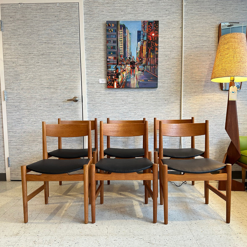 Mid-Century Teak Dining Chairs By Borge Mogensen