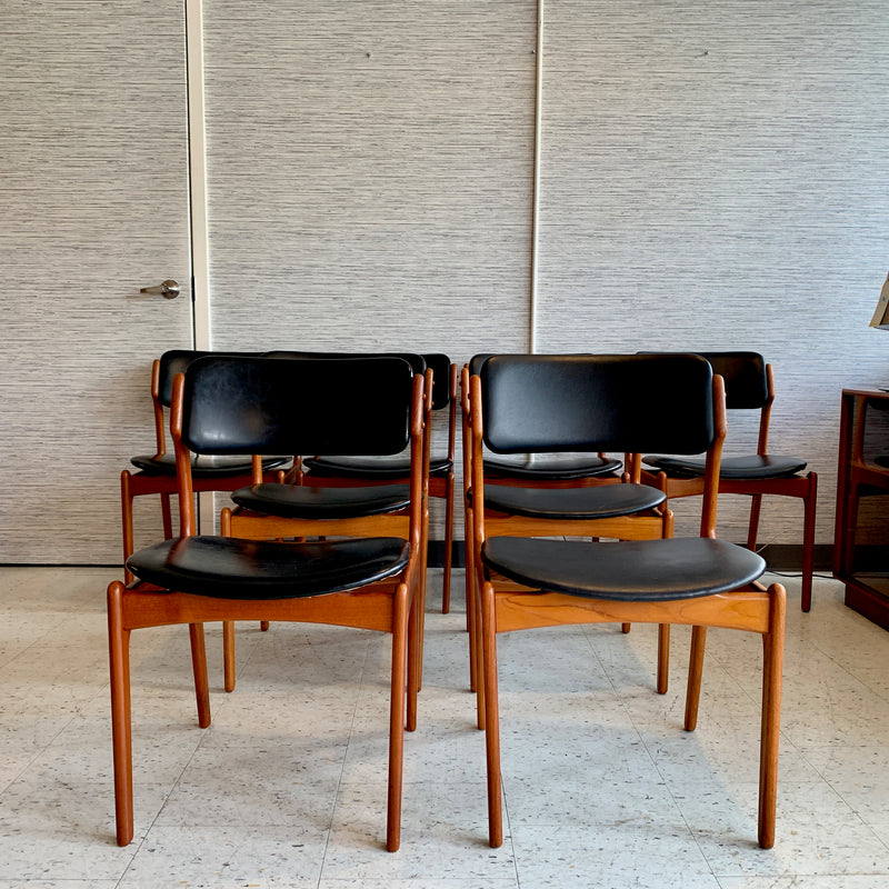 Mid-Century Teak Dining Chairs by Erik Buch For O.D. Møbler