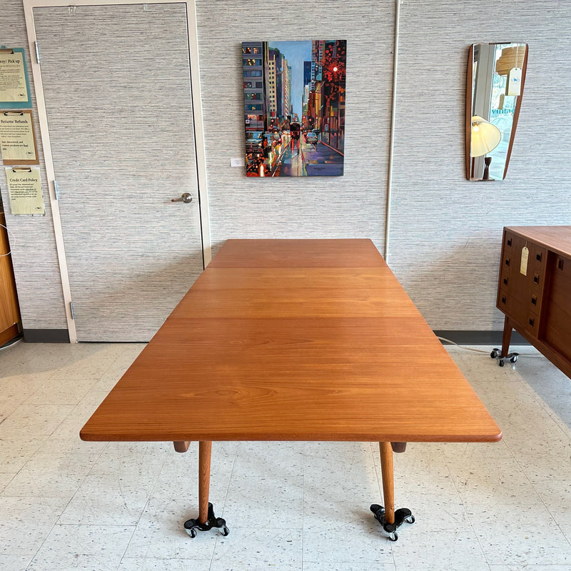 Danish Modern Teak Dining Table By Hans Wegner Model AT 310