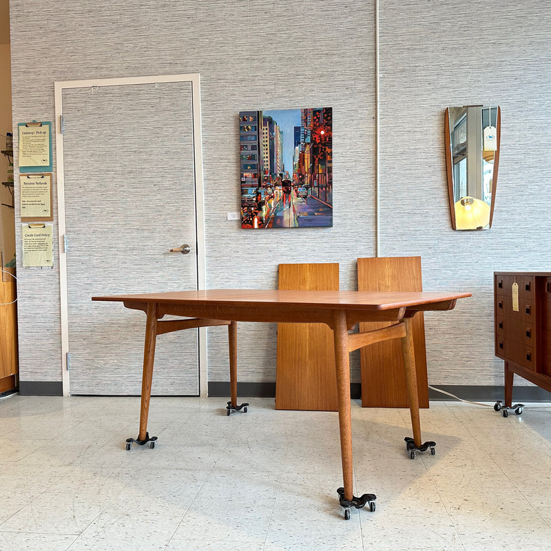 Danish Modern Teak Dining Table By Hans Wegner Model AT 310