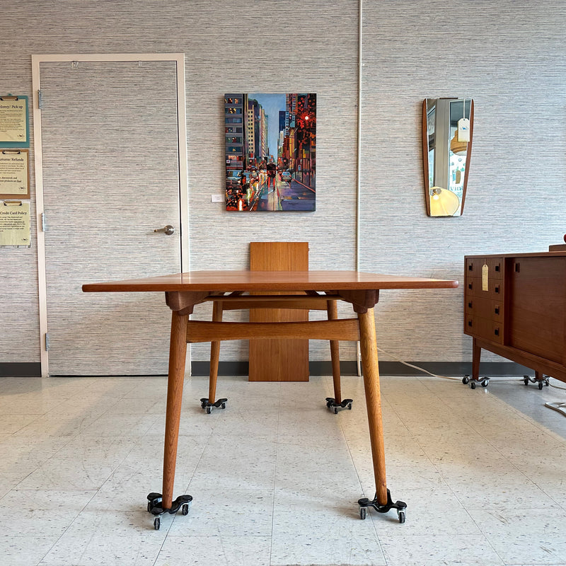Danish Modern Teak Dining Table By Hans Wegner Model AT 310