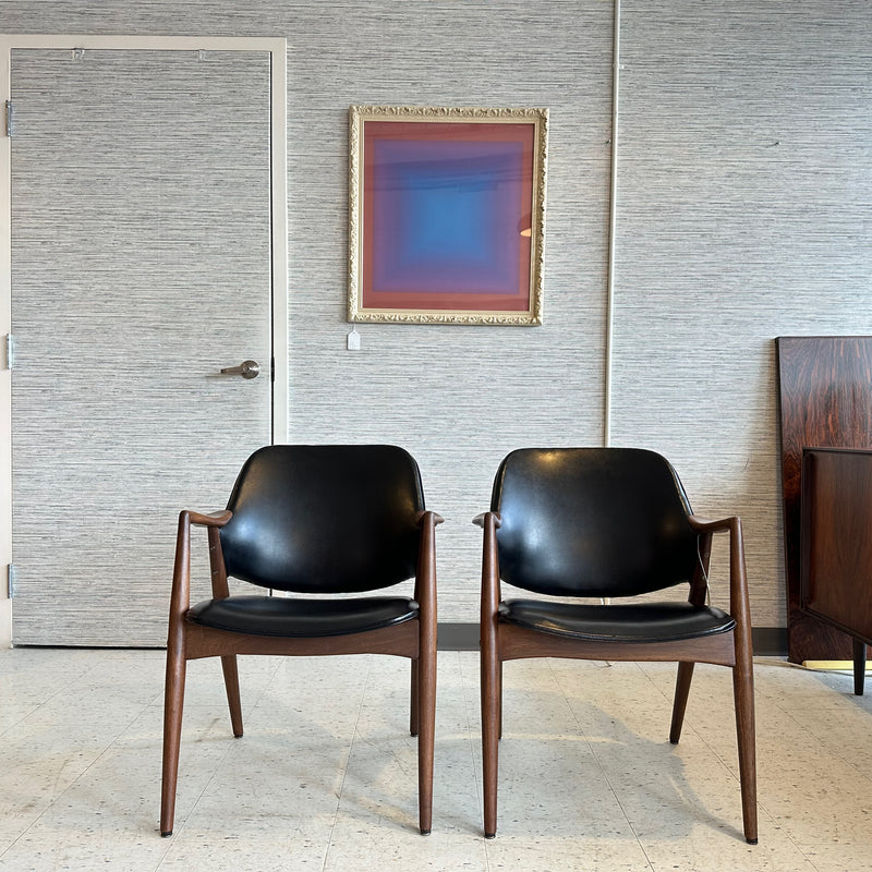 Refinished Scandinavian Modern Armchairs By Alf Svensson